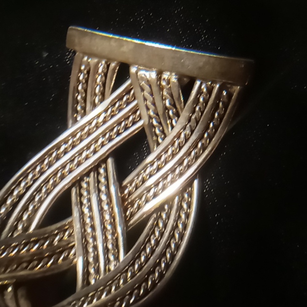 Sterling Silver 925 Braided Bracelet with Intricate Design - Picture 9 of 12